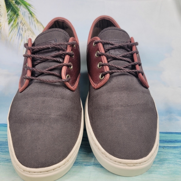 Vans Ludlow Military Grey Brown Leather Low Top Sneakers Shoes Mens 9 - Picture 4 of 10